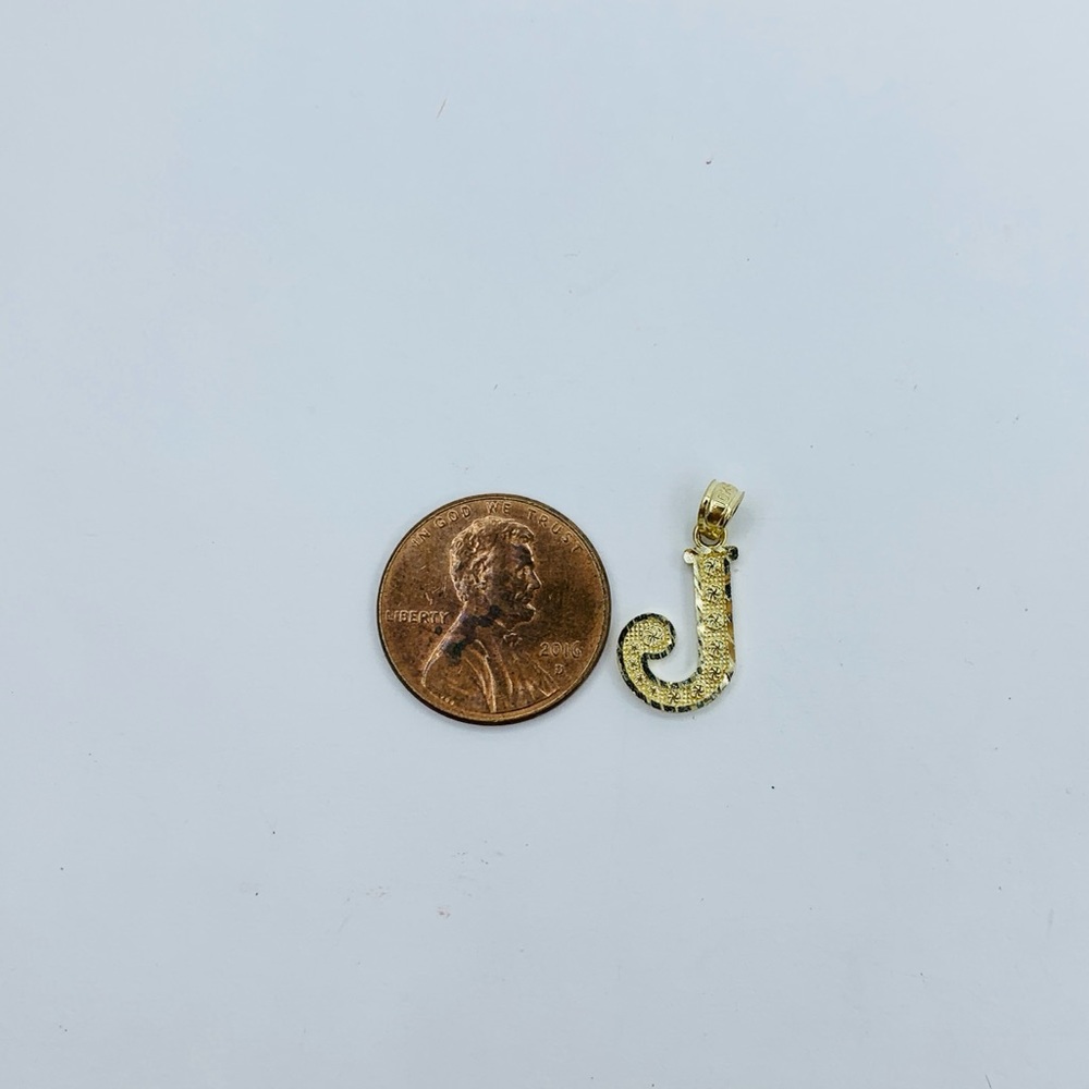 10k Solid Gold Pendant Small Initial - image 4